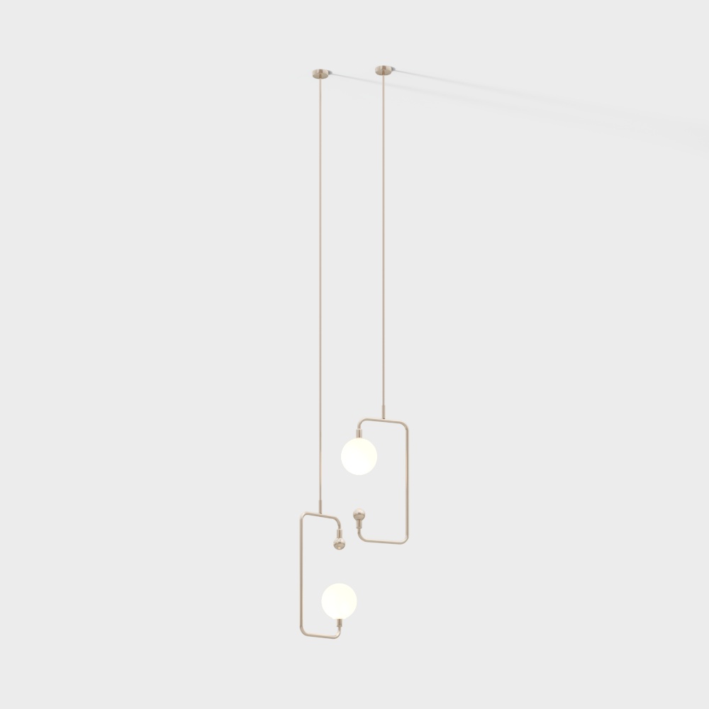 Bedside chandelier in the master bedroom