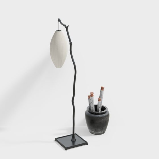 Elegant Vine Lamp 3D model for Interior Design