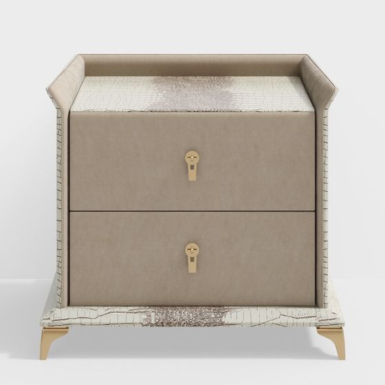 Elegant 3D Bedside Table Model for Modern Interiors
