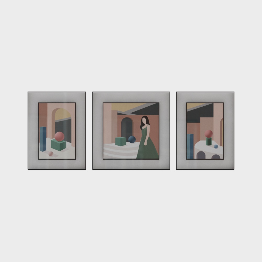 Abstract Space 3D Model - Low Poly Art