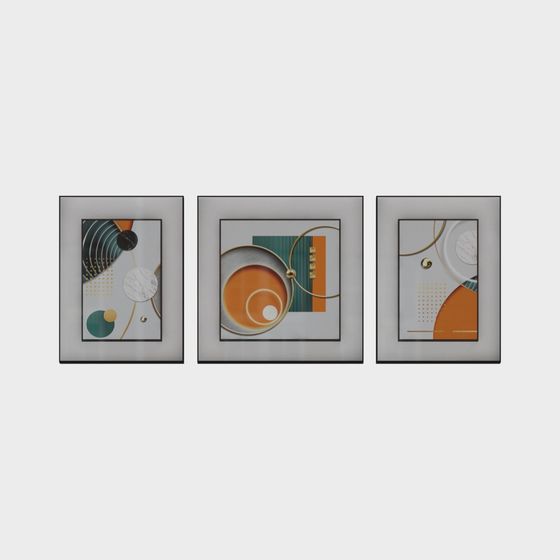 Abstract Geometric Frame 3D model