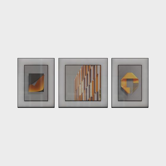 Abstract Geometric Frame 3D model