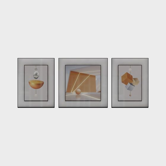 Abstract Geometric Frame 3D model