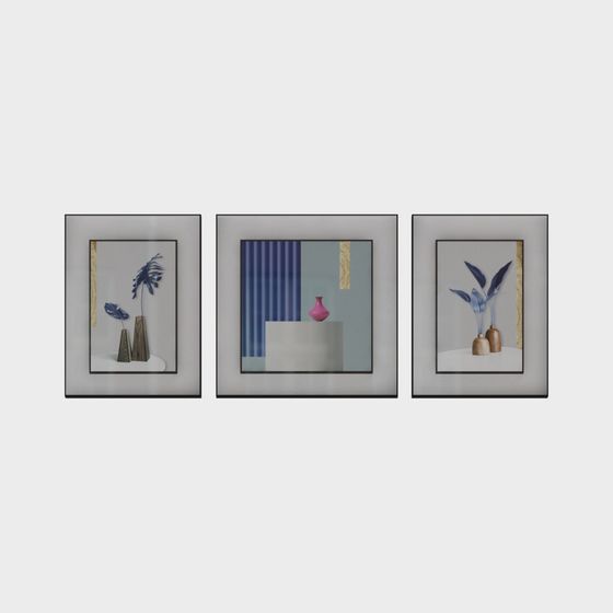 Artistic Frame Set 3D model