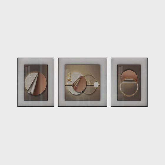 Abstract Geometric Frames 3D model