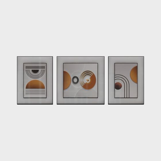 Abstract Geometric Frame 3D model