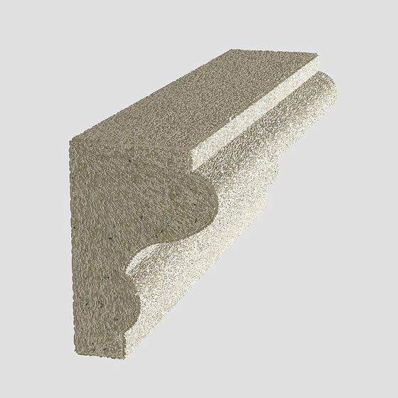Stylish Gray Waist Line Decorative Trim 3D Model