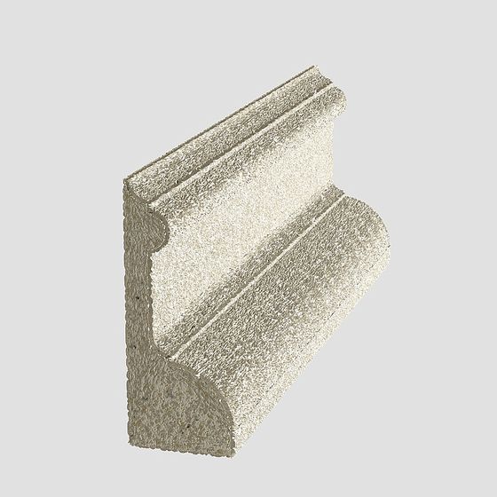 Gray Column Cap Line 3D Model for Decorative Finishes