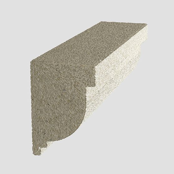 Gray Cornice Line 3D Model for Decor