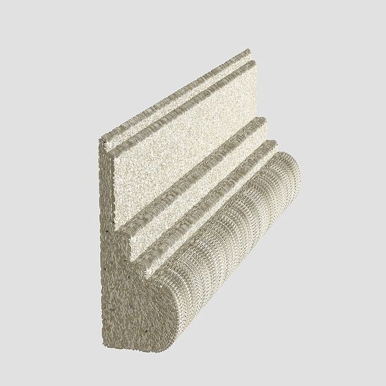 Stylish Gray Decorative Trim 3D Model