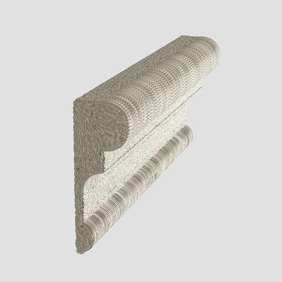Gray Footline Decorative Strip 3D Model - 02 (94X273)
