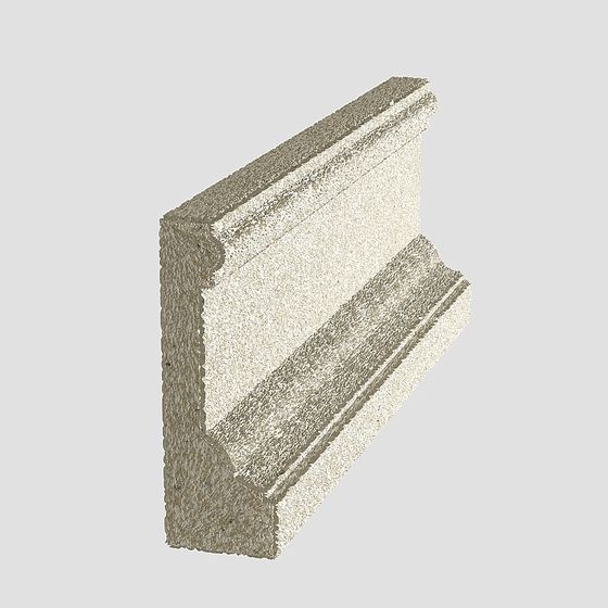 Gray Column Cap Line 3D Model - Decorative Molding