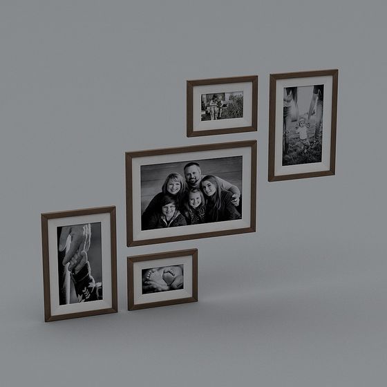 Elegant Low Poly Wall Frame 3D Model