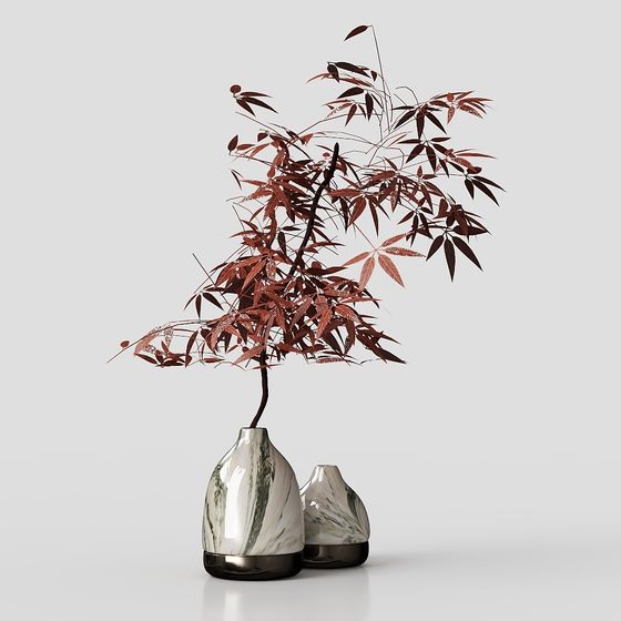 70 เครื่องประดับพืชสีเขียว