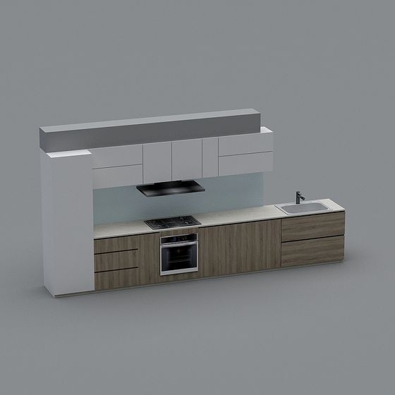 Elegant Modern Kitchen 3D model