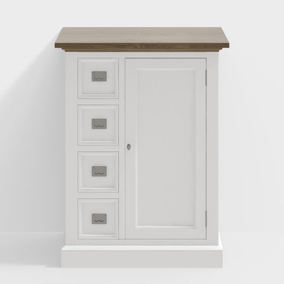Elegant Storage Cabinet 3D model for Modern Interiors