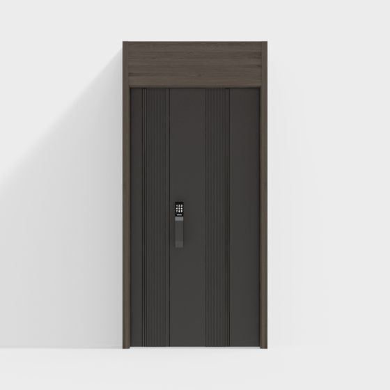Sleek Low-Polygon 3D Door Model