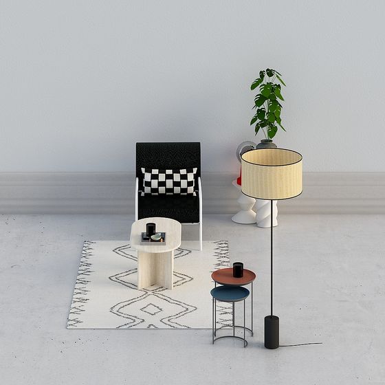 Urban Living Room Corner 3D model