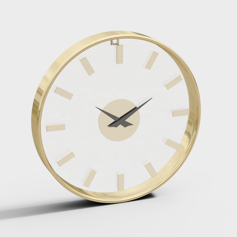 Elegant 3D Clock Model for Modern Interiors