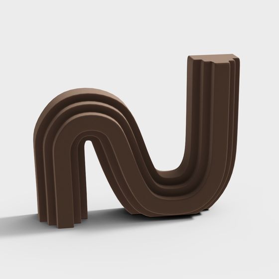 Chocolate U Low-Polygon 3D model