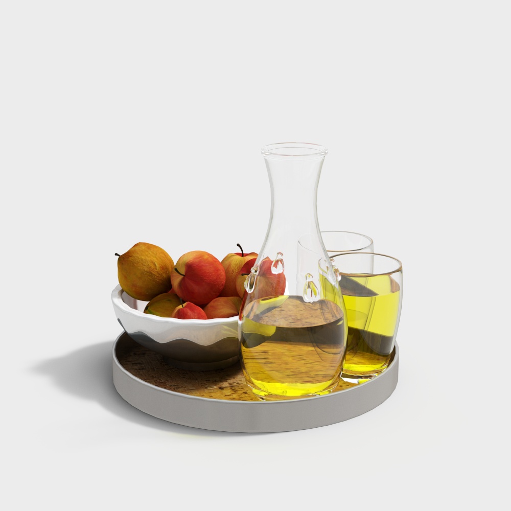 Apple + cup ornament