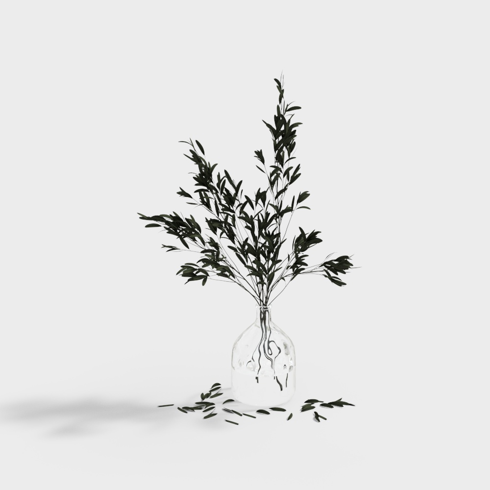 Vase Green Plant 2-wx