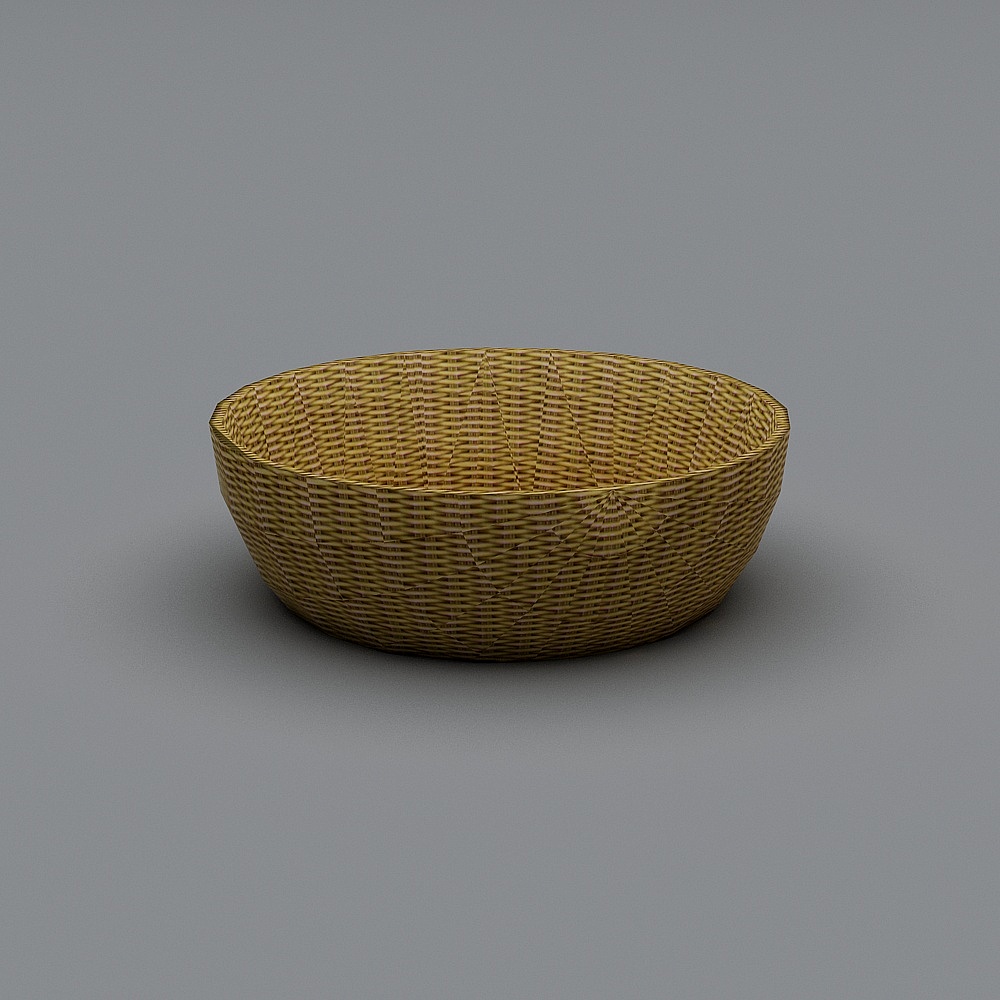 Natural Woven Bowl 3D model for Creative Projects
