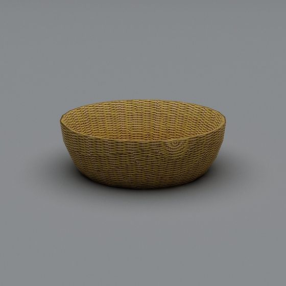Natural Woven Bowl 3D model for Creative Projects
