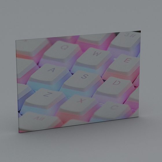 Stylish Low-Poly Keyboard 3D model
