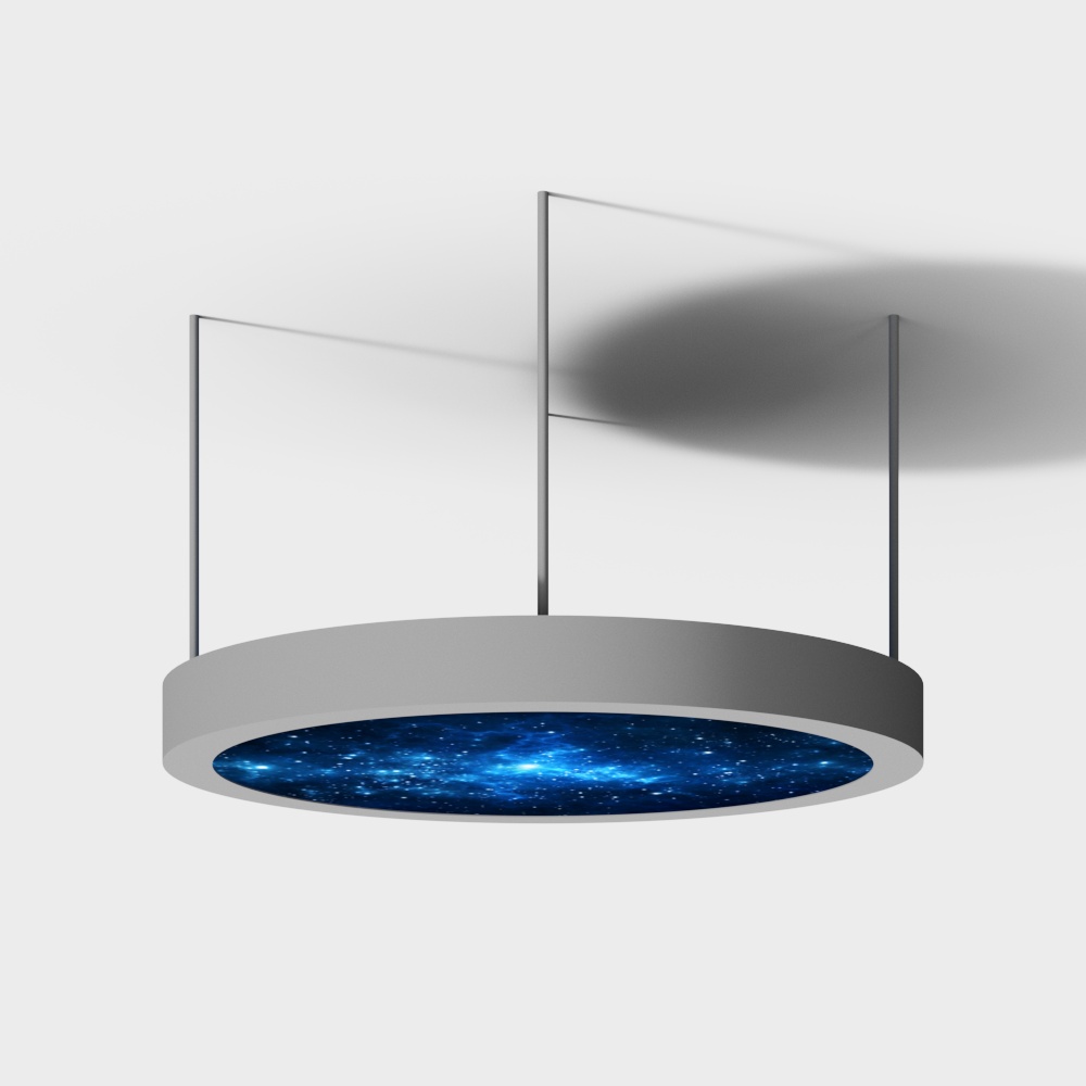Modern blue planet chandelier