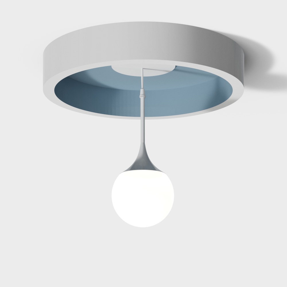 Nordic round blue ceiling chandelier