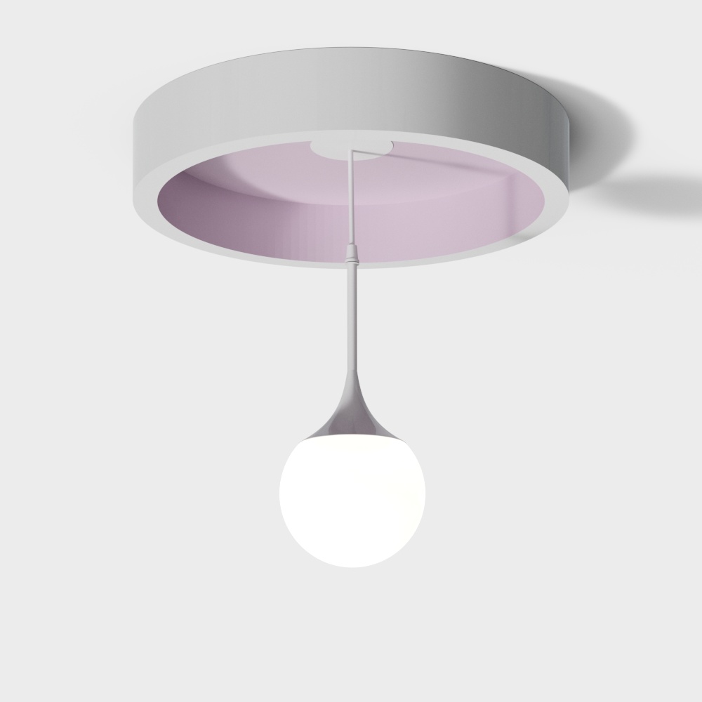 Nordic round pink ceiling chandelier