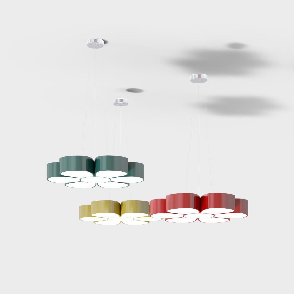 Modern shaped chandelier flowers