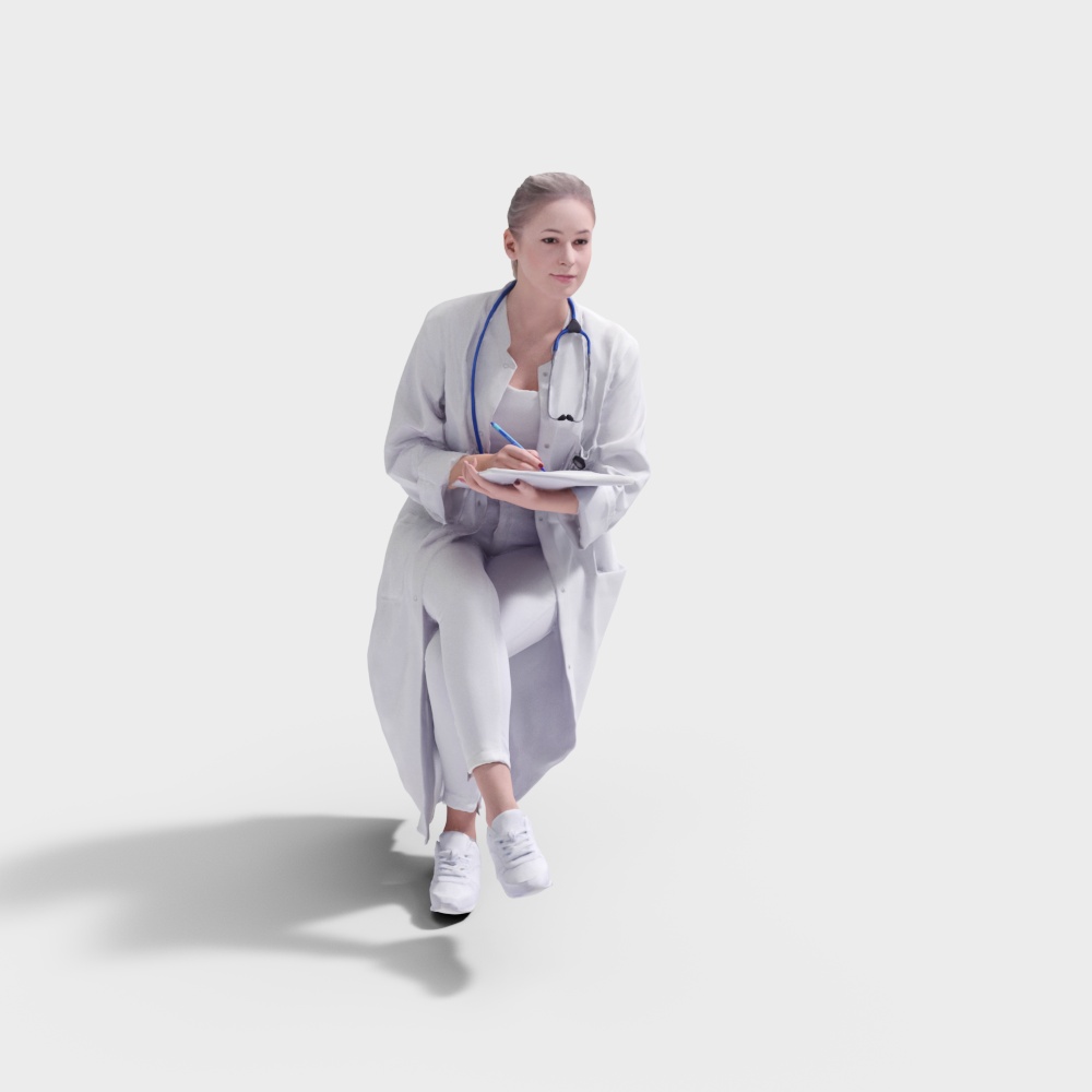 Realistic Doctor 3D Model for Medical Projects