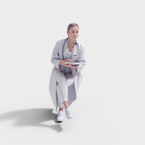 Realistic Doctor 3D Model for Medical Projects