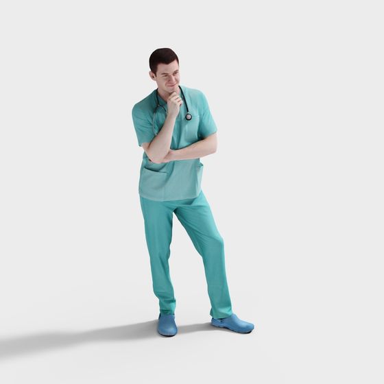 Realistic Doctor 3D model for Medical Settings