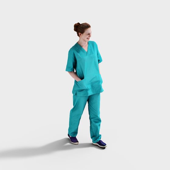 Nurse Character 3D model for Medical Settings