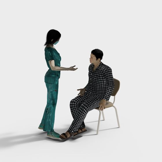 Hospital Dialogue 3D Model for Creative Projects