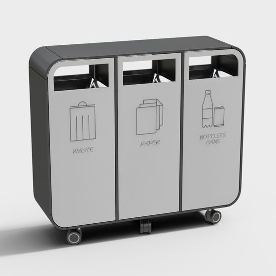 Smart Sorting Trash Bin 3D model