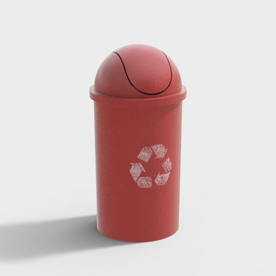 Low-Poly Recycle Bin 3D model