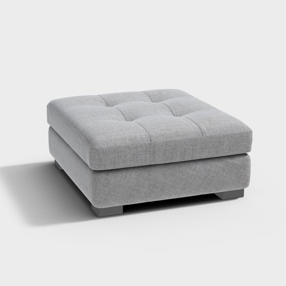 Stylish Sofa Ottoman 3D Model for Modern Design