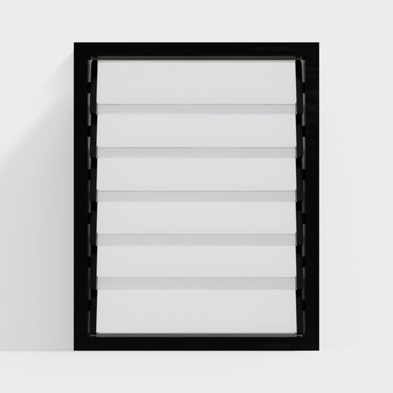 Elegant Low-Polygon Shutter 3D model for Modern Spaces