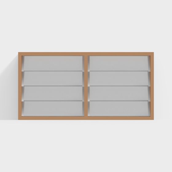Elegant Double Compartment Display Shelf 3D model