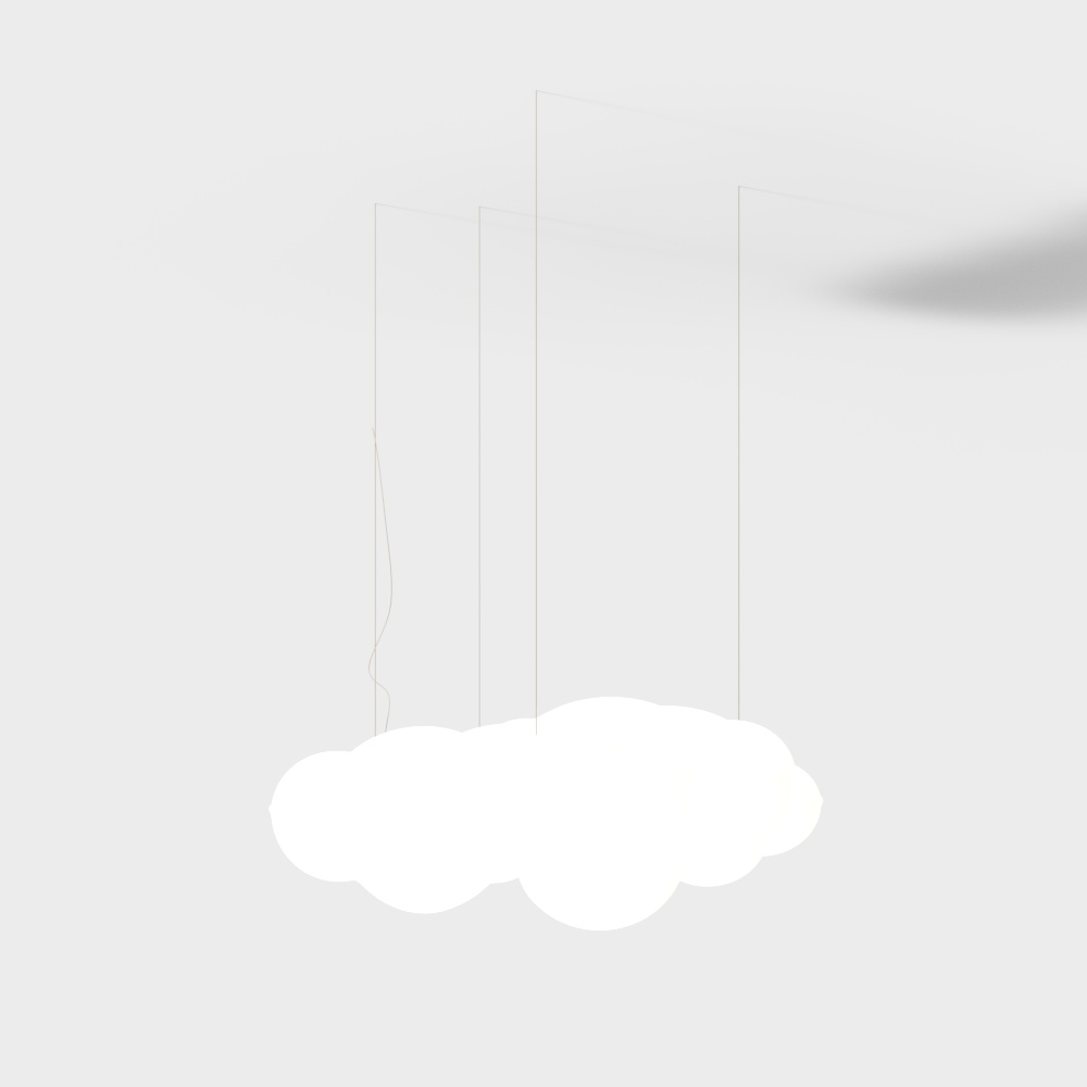 Modern white transparent chandelier