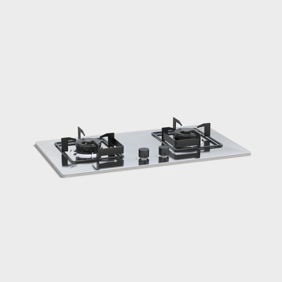Sleek Low-Poly Gas Stove 3D model for Contemporary Kitchens