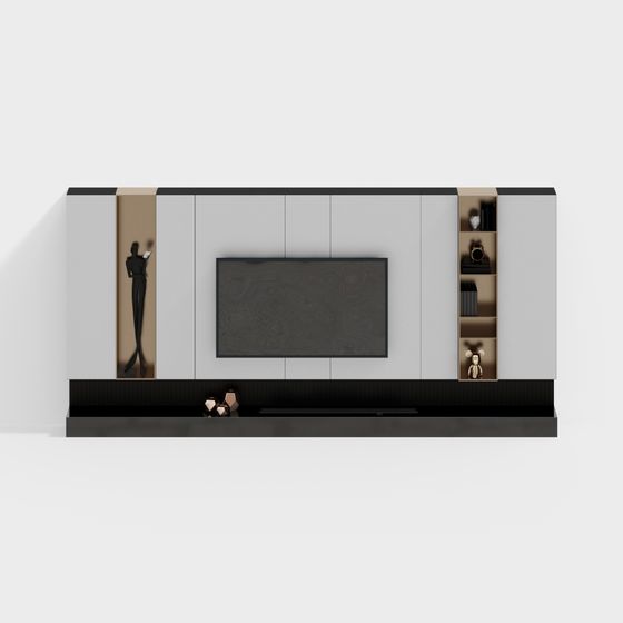 Modern Minimalist TV Cabinet 3D model
