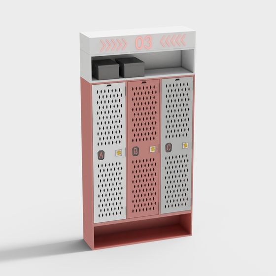 Campus Locker 3D model for Creative Projects