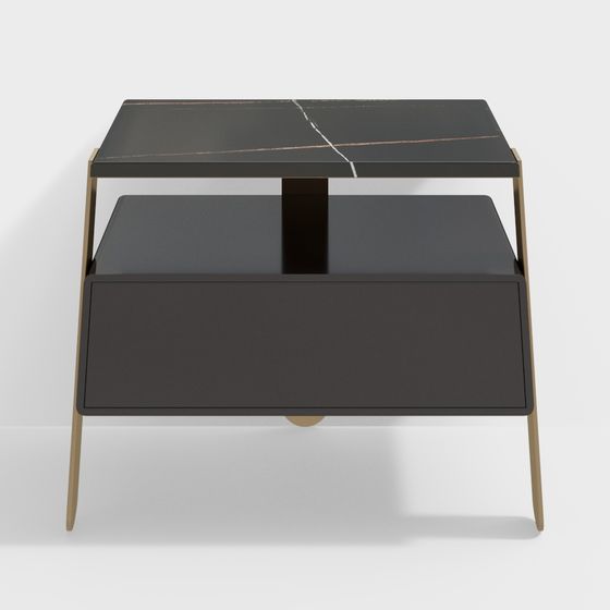 Stylish Modern Low-Poly Side Table 3D model