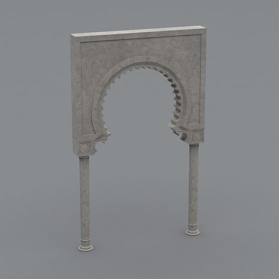Arabesque Arch 3D model for Creative Projects