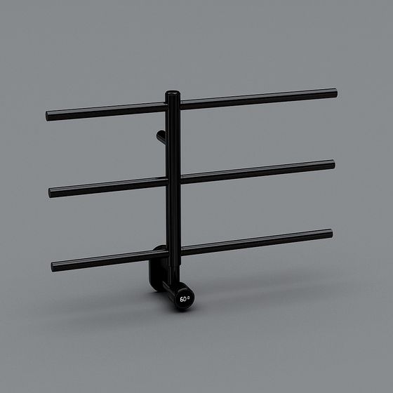 Industrial Towel Rack 3D Model